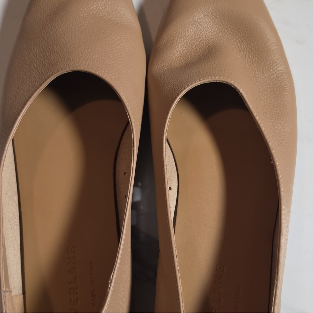 Everlane Women's Beige Slip-On Leather Flats Round Toe Lightweight Comfort 9 - Picture 4 of 7